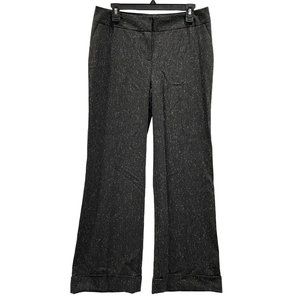 Semantiks Wide Leg Cuffed Pants Black Marled Dress Slacks Trousers NWT Womens 8